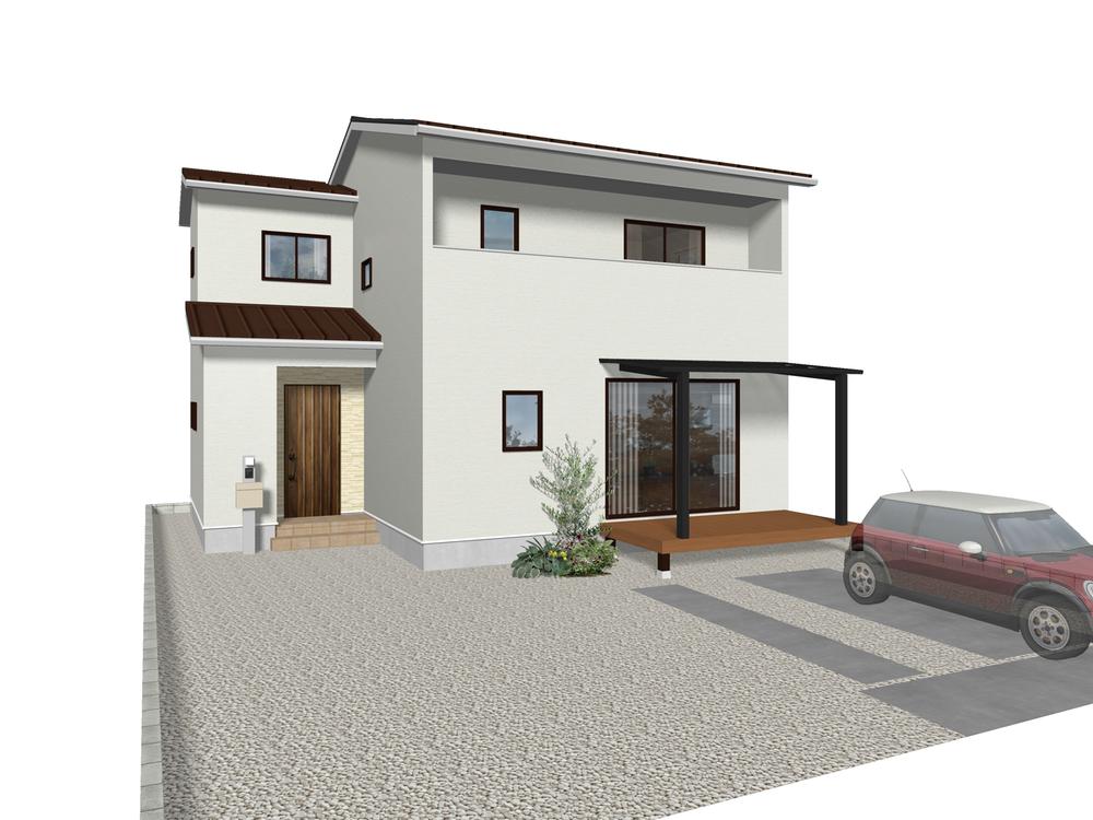 ◎新着２区画分譲　初生町コトハグ-子とはぐくむ家-　屋根付ウッドデッキ×土間収納の家