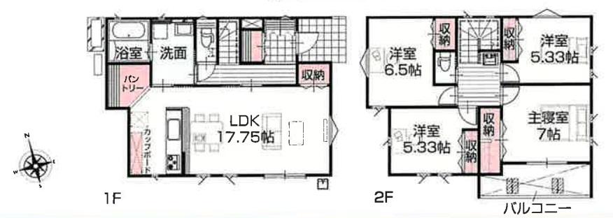 ○●沼津市大岡23-P1●○　新築戸建て　全2棟