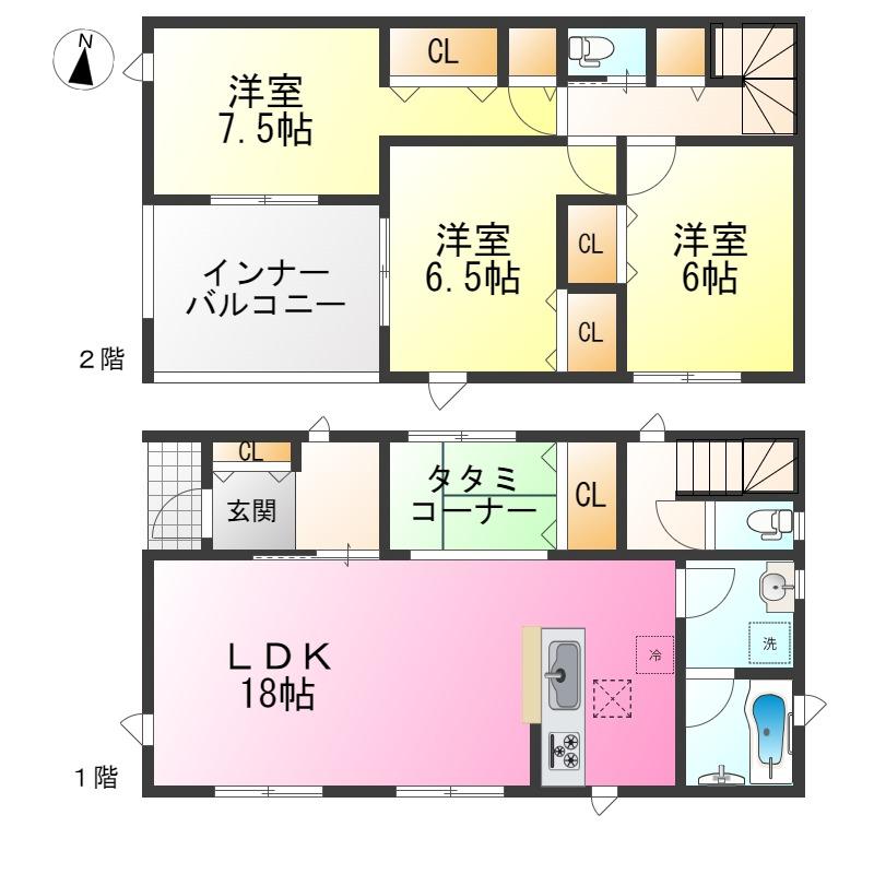 大字竹成（中菰野駅） 2090万円・2190万円