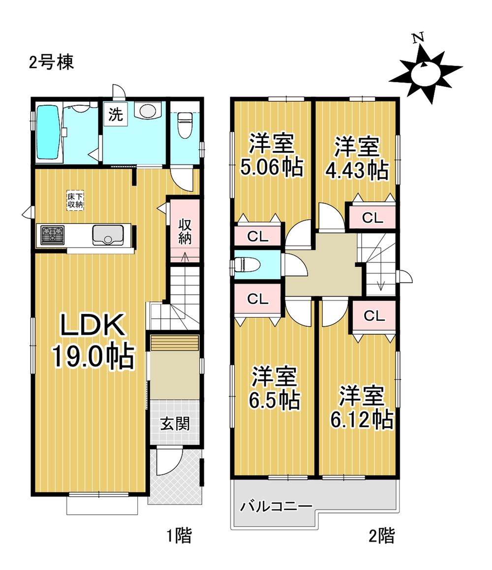 清須市鍋片３期　新築分譲住宅　全２棟