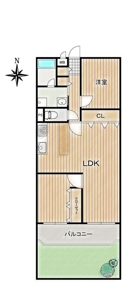 【専用庭付き・リフォーム済・2LDK】エクレール貴船