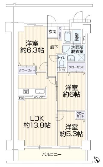 グローリアスコート緑区桃山東　最上階