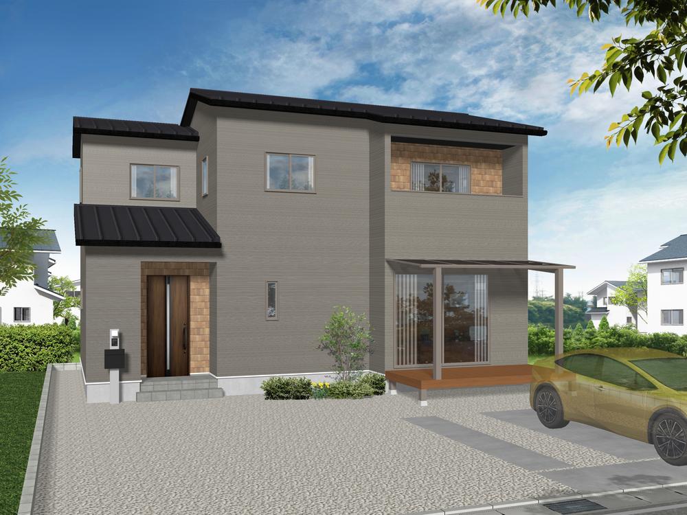 ◎新着2区画分譲　初生町コトハグ-子とはぐくむ家-　屋根付ウッドデッキ×土間収納の家