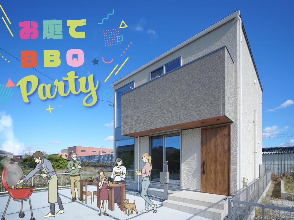【TOSCO】4台以上駐車可能☆大きな窓☆コンクリート打ちのお庭でプール・BBQ！