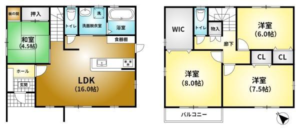 大字高松（川越富洲原駅） 2080万円