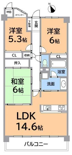 徒歩5分圏内に買い物施設が揃う立地で子育て環境も良好なサンマンションアトレ春岡通