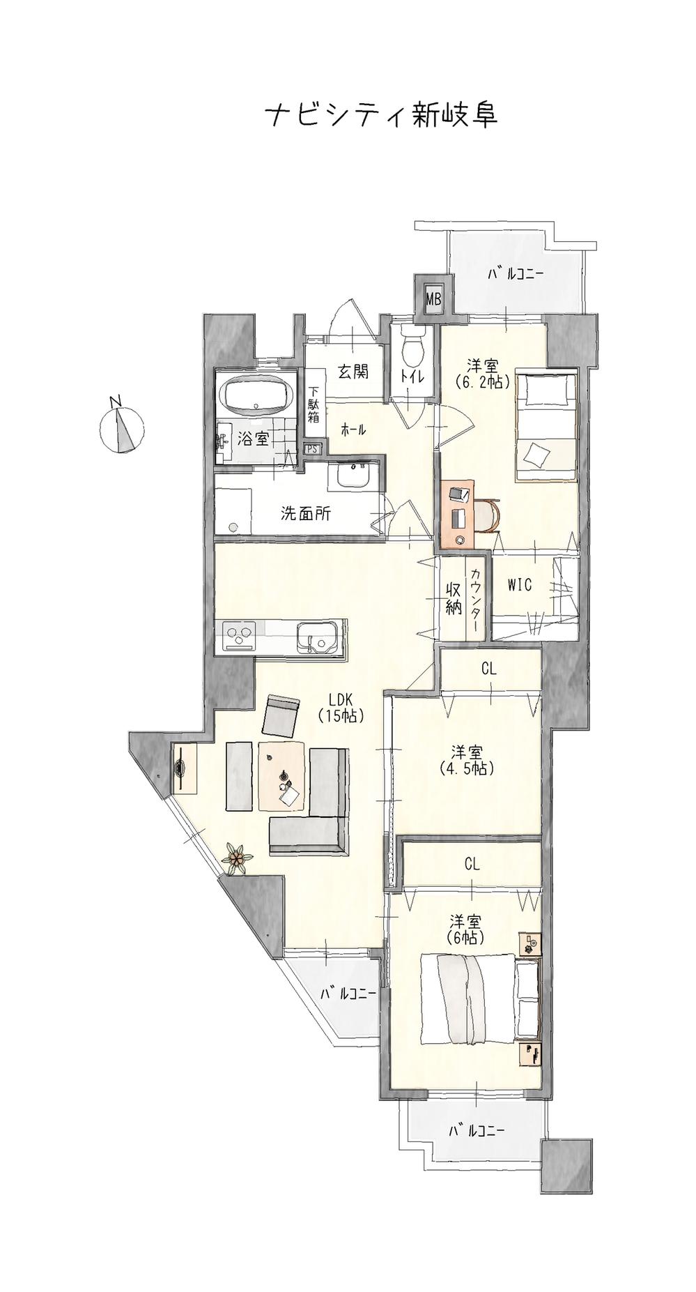 ナビシティ新岐阜【フルリノベ×3沿線利用可×近隣P継承可×住宅ローン控除適用可能】