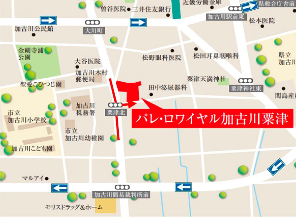 パレ・ロワイヤル加古川粟津のモデルルーム案内図