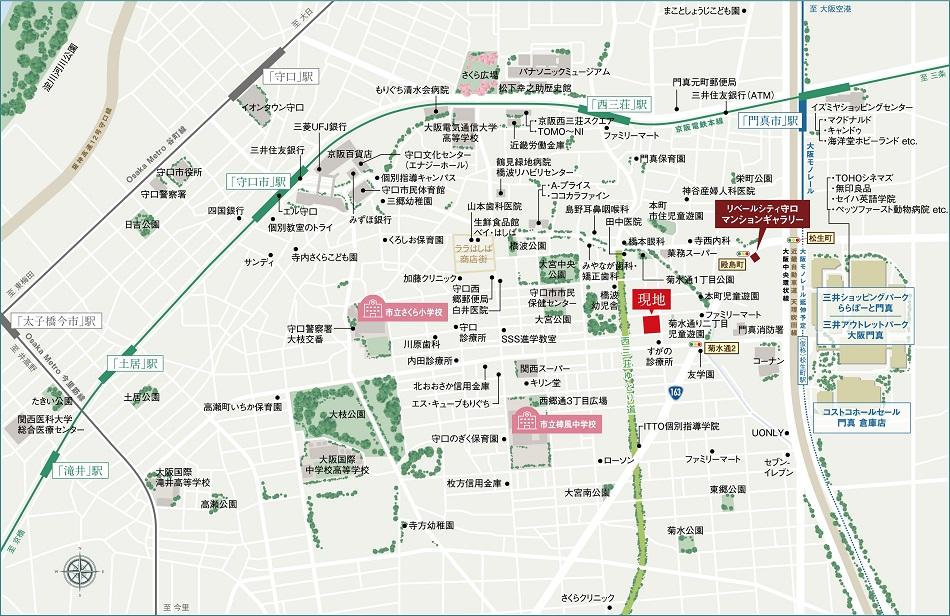 リベールシティ守口のモデルルーム案内図