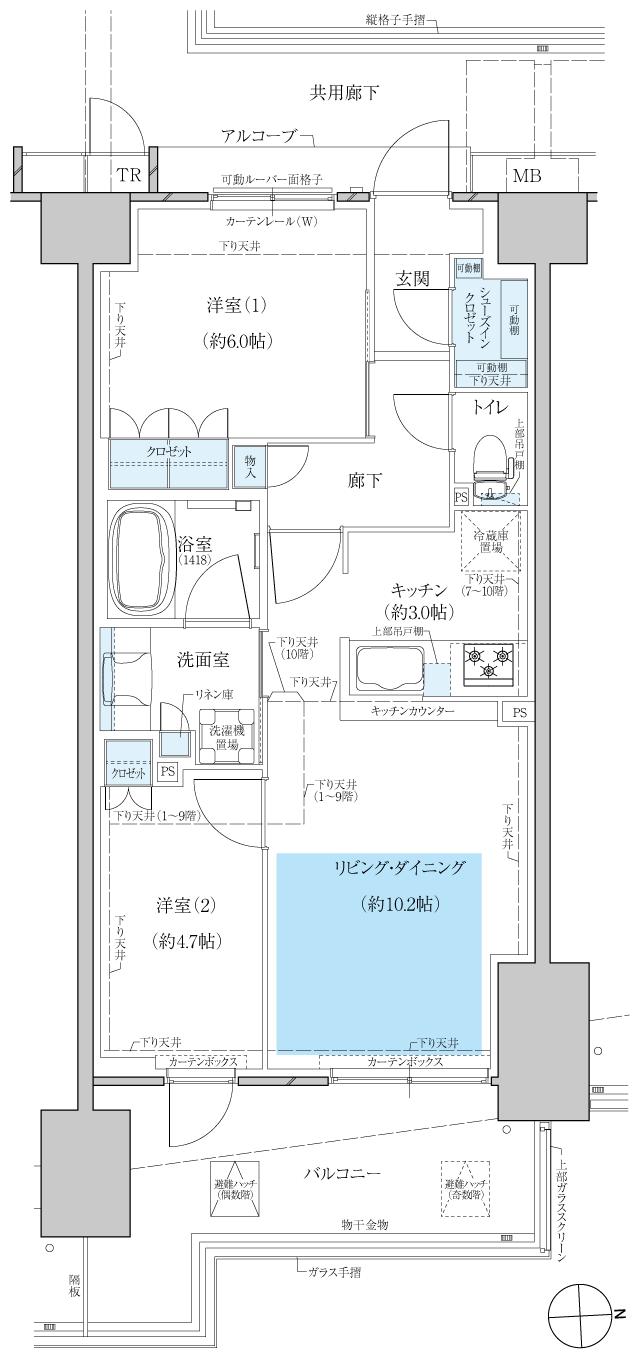 クレヴィアシティ神戸舞子駅前の間取り図　DJ：2LDK+SIC
