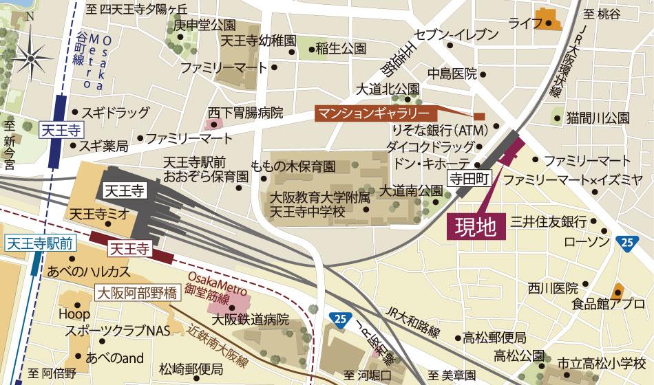 ザ・レジデンス寺田町駅前(阿倍野区天王寺町北PJ)のモデルルーム案内図