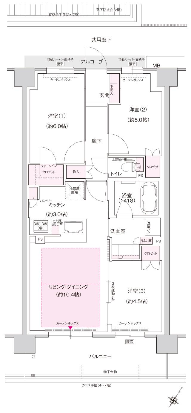 SUUMO】間取り図（B-D）詳細 - ジェイグラン京都西大路 | 新築