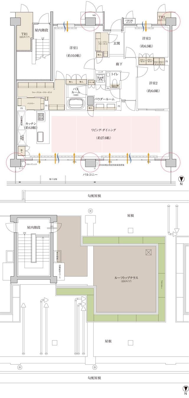 プレミスト京都 松ケ崎の間取り図　HN：3LDK+WTC+SIC