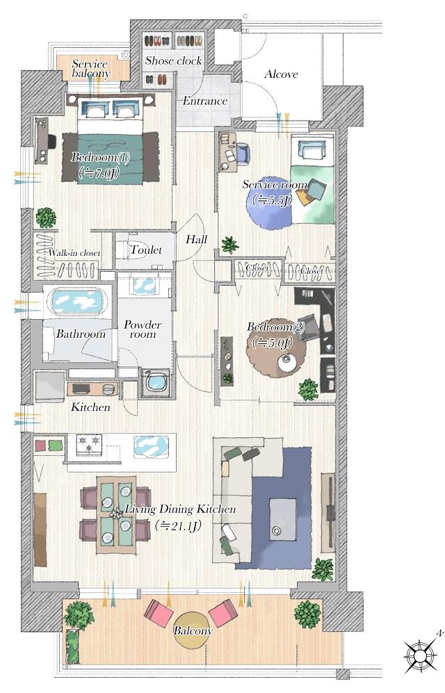 SUUMO】間取り図（F）詳細 - ユニハイム加古川つつじ野GATE