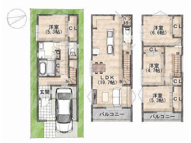 FrontierGardens　八尾市高砂町５丁目　新築一戸建て　全１区画