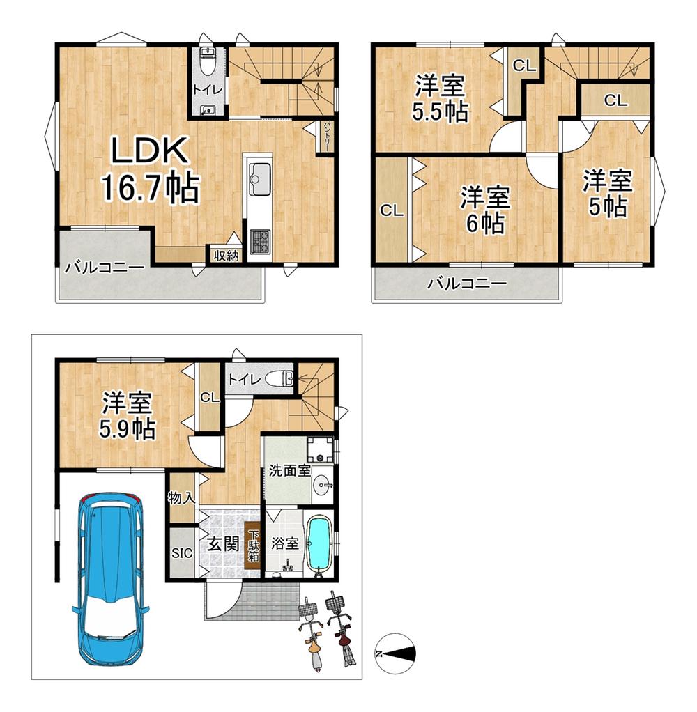 大蓮南４（弥刀駅） 3280万円