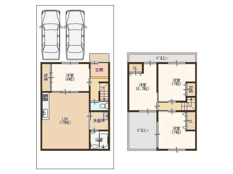 大原野上里勝山町（東向日駅） 2434万円