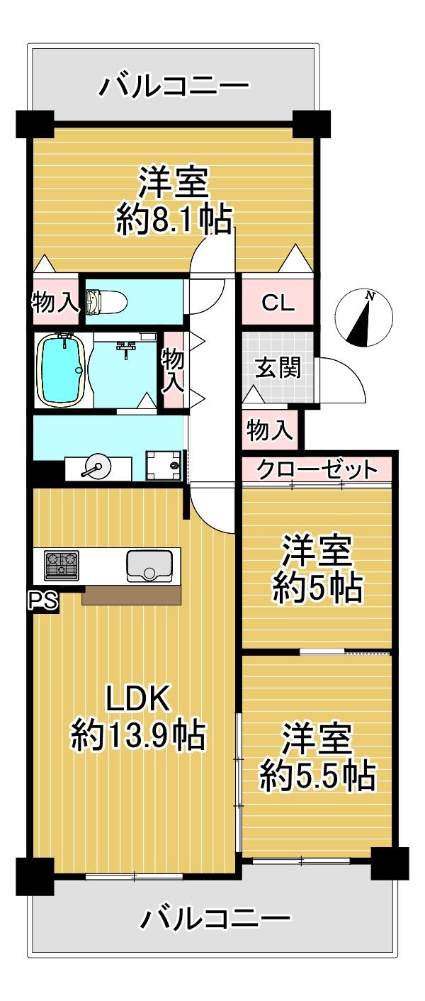 ローレルスクエア登美ヶ丘1期6番館