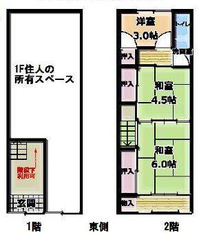 detached 大阪府大阪市東成区深江北２
