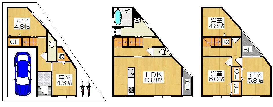 梶町４（古川橋駅） 1880万円