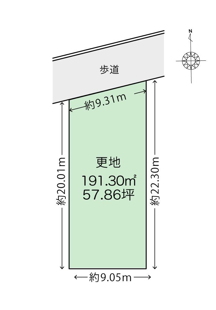 東大阪市菱江3丁目　建築条件なし売土地