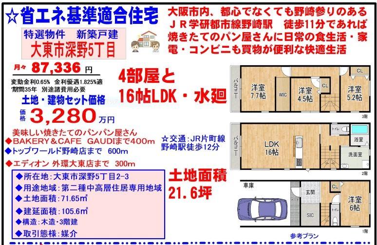 深野５（野崎駅） 1200万円