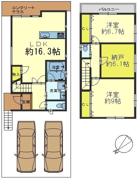 勧修寺西金ケ崎（椥辻駅） 3490万円