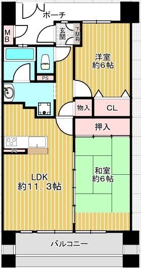 ［新着！］エスリード瓢箪山マンション平成１９年建築南向き５階のお部屋！