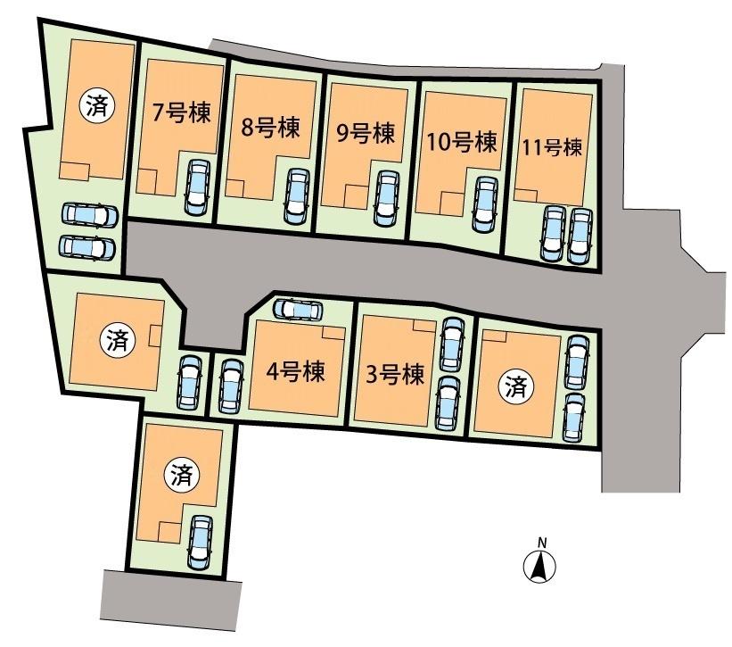 Cradle　garden　四條畷市塚脇町　第１期　全１１邸