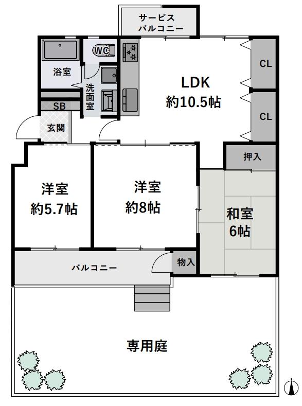 水無瀬青葉ハイツ６号棟