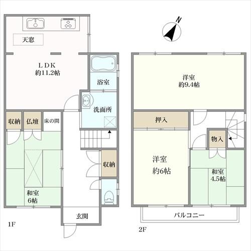 大枝北福西町３ 1990万円