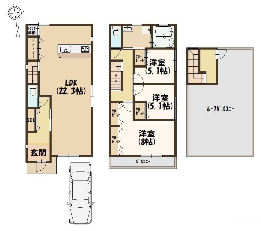 堤町３（河内山本駅） 3480万円