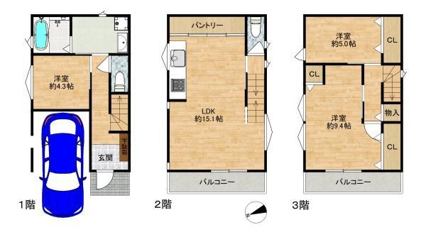 detached 大阪府大阪市東淀川区大桐２