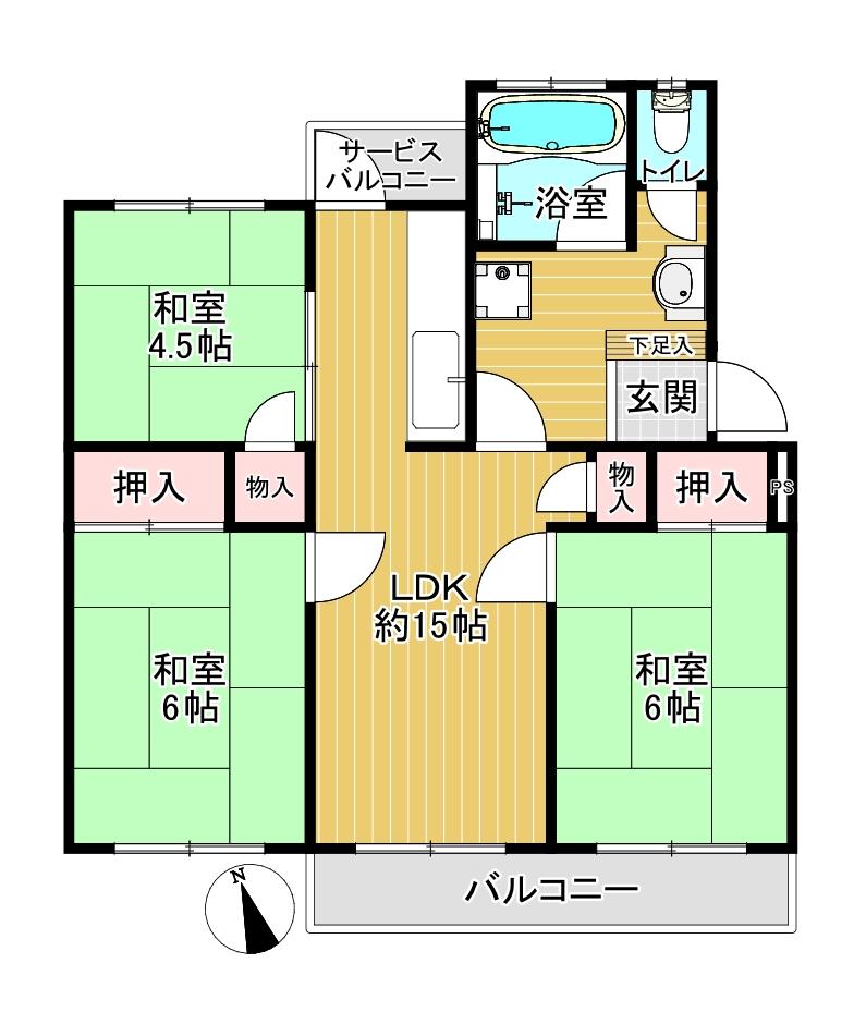 香里三井団地A６棟