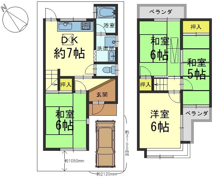 勧修寺西栗栖野町（椥辻駅） 1280万円