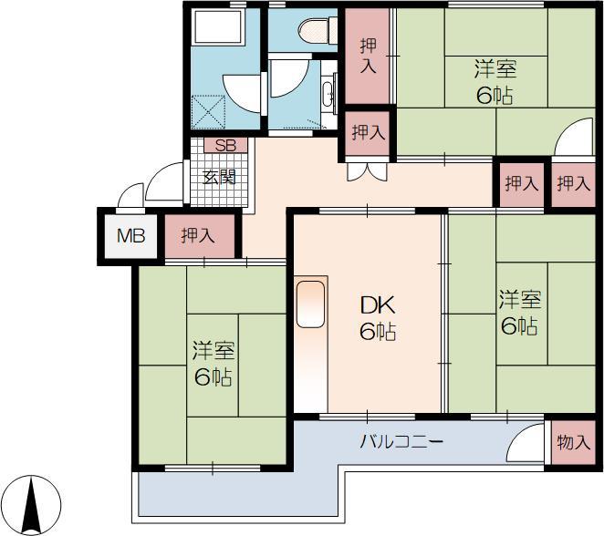 藤阪ハイツ団地 B6棟