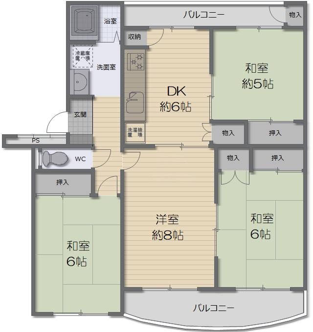 白川台ハイツ7号棟