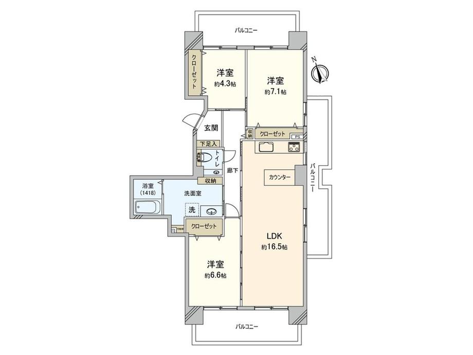 ＲＩＣウエストコート４番街　北棟