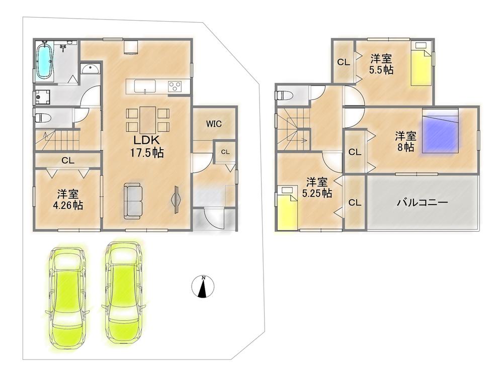 大字菅井小字西ノ辻（木津川台駅） 2980万円・3080万円