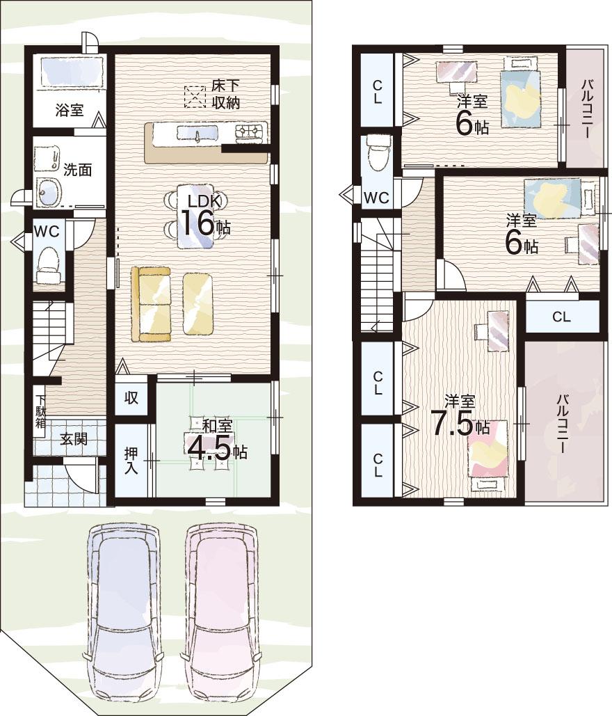 奈良市帝塚山　全2邸　一戸建て