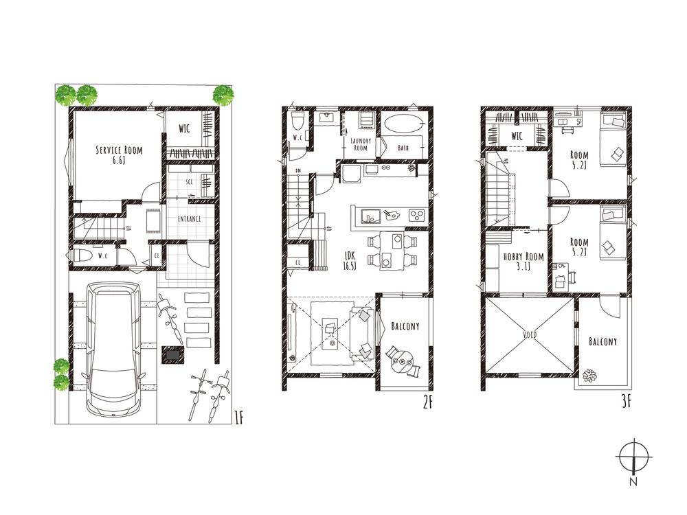 南国大樹桃色邸庭図 南国大樹桃色邸庭図 南国大樹桃色邸庭図