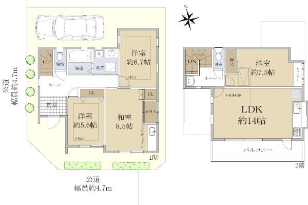 楠葉野田２（樟葉駅） 3480万円