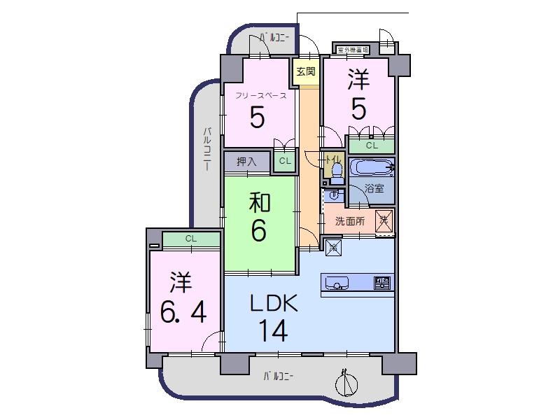 ディオ・フェルティ淀リヴィエール【3ＬＤＫ+S・南西角部屋・駐車場付き】