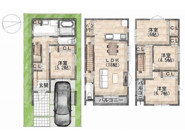 Frontier Gardens　八尾市上尾町３丁目　全１区画