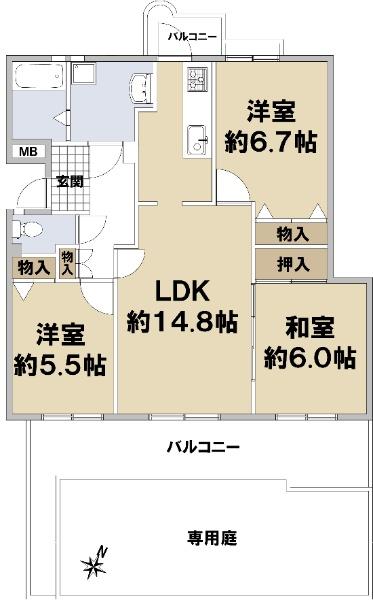 ローレルコートエスタ高の原３号棟