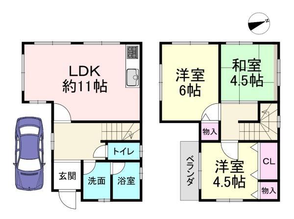 大字十六面（西田原本駅） 980万円