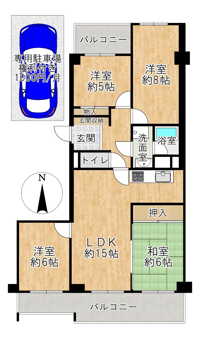 シーアイハイツ千里桃山台C棟　駐車場専用権利付き