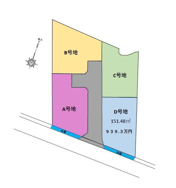 香南市野市町大谷　D号地　建築条件付き　売土地　（全4区画）