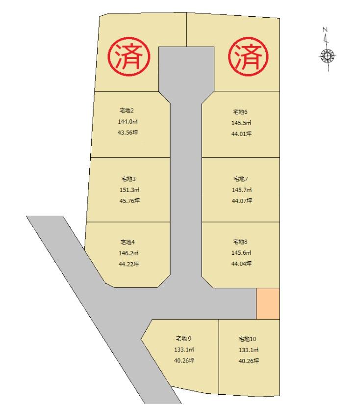 朝倉丙Ⅲ　2号地　建築条件付き　売土地（全10区画）