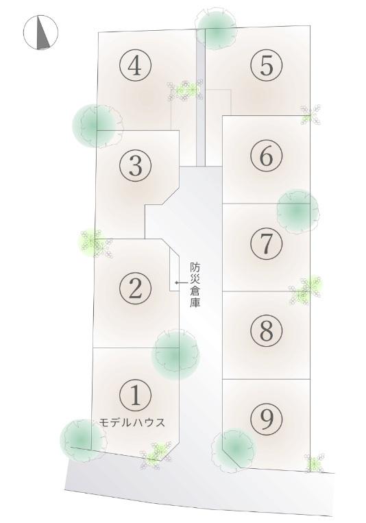南国市大そね甲　2号地　建築条件付き　売土地　（全9区画）